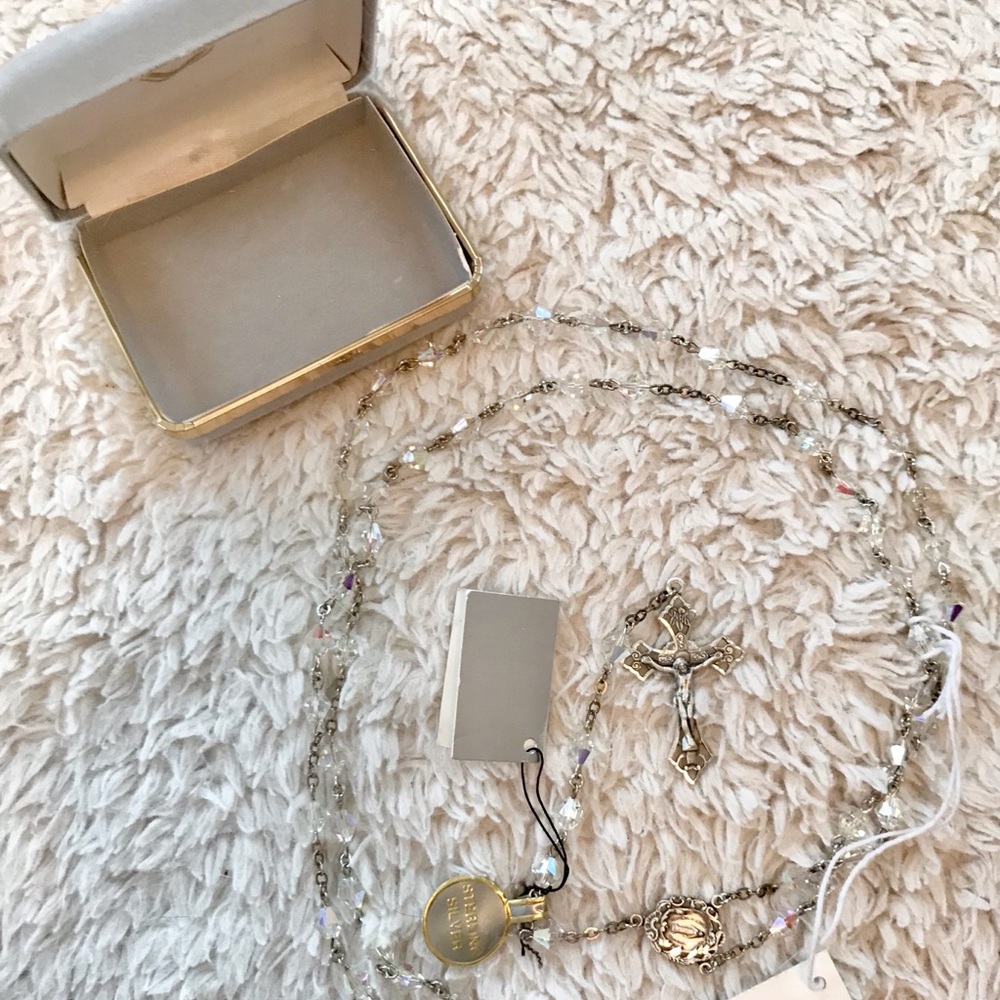 Malco Sterling Silver Excelsior Beaded Rosary- NWT